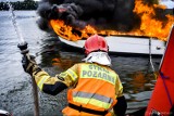 Pożar jachtu na jeziorze Mamry. Jednostka poszła na dno (zdjęcia)