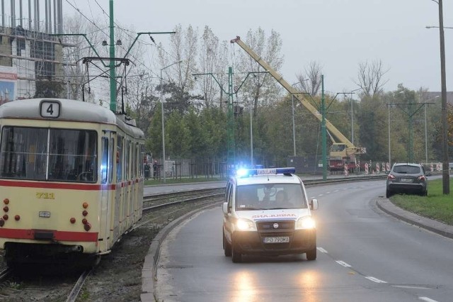 W czwartek po południu tramwaje nie jeździły ulicą Jana Pawła II
