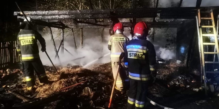 Pożar w Rudniku nad Sanem. Budynek gospodarczy spłonął doszczętnie (ZDJĘCIA)