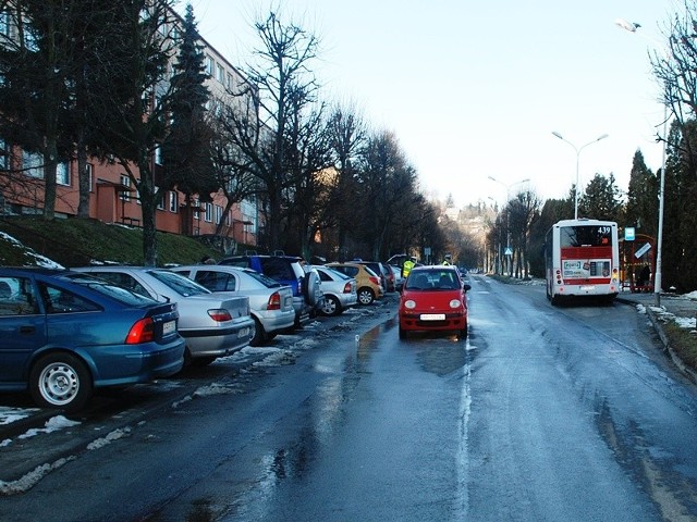 Miejsce wypadku na ul. Opalińskiego w Przemyślu.