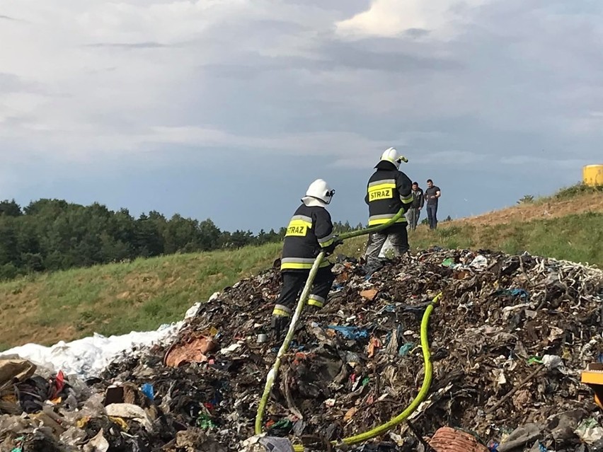 Pożar wysypiska śmieci w Myślenicach [ZDJĘCIA]  