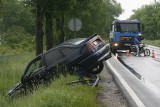 Wypadek na drodze Legnica - Chojnów. Za Lipcami zderzyły się cztery samochody (ZDJĘCIA)