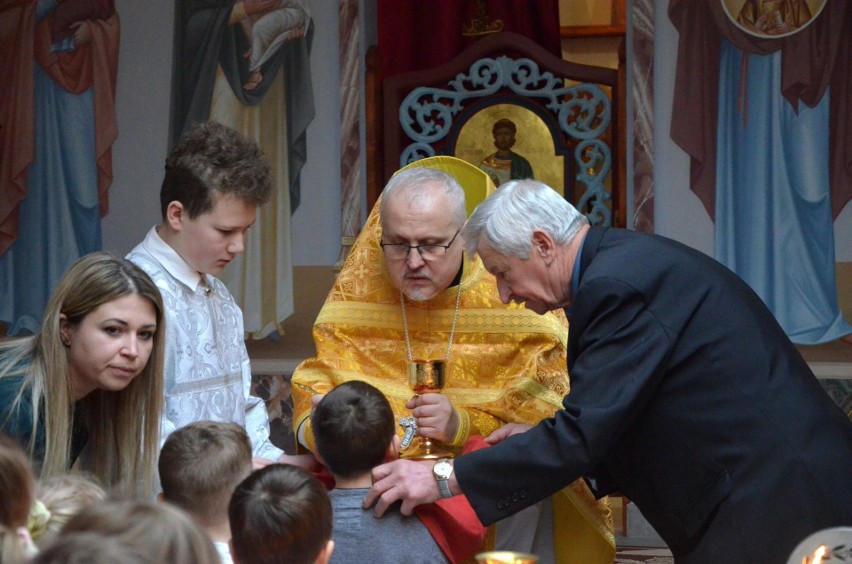 Uroczystości ku czci Św. Sawy Serbskiego w najnowszej cerkwi w Bielsku Podlaskim. W nabożeństwie uczestniczyły przede wszystkim dzieci 