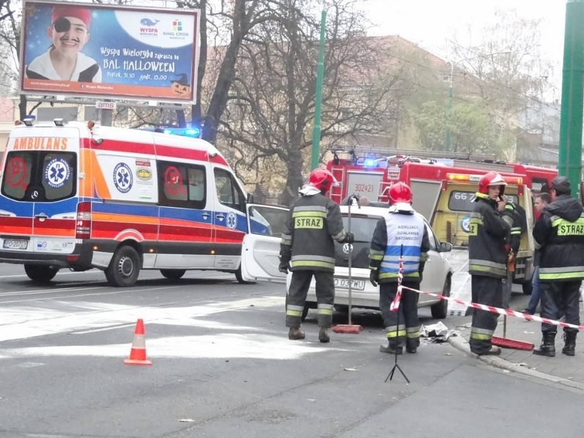 Wypadek na Grunwaldzkiej: Zderzenie dwóch samochodów