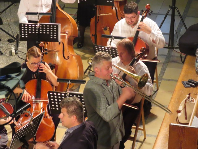 Tomasz Hajda wykonał na puzonie altowym koncert D-Dur - Leopolda Mozarta (ojca Amadeusza).