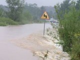 Powódź w powiecie przemyskim na Podkarpaciu - woda powoli opada