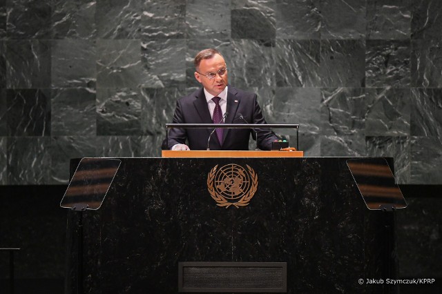 Prezydent Andrzej Duda przemawia na Debacie Generalnej szczytu ONZ