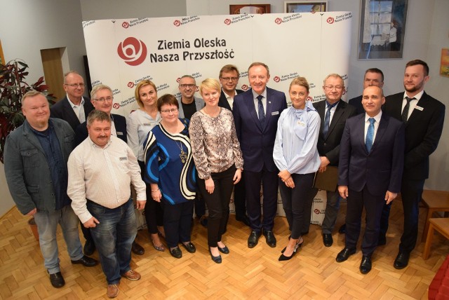 Konferencja prasowa Ziemi Oleskiej w Miejskim Domu Kultury w Oleśnie.