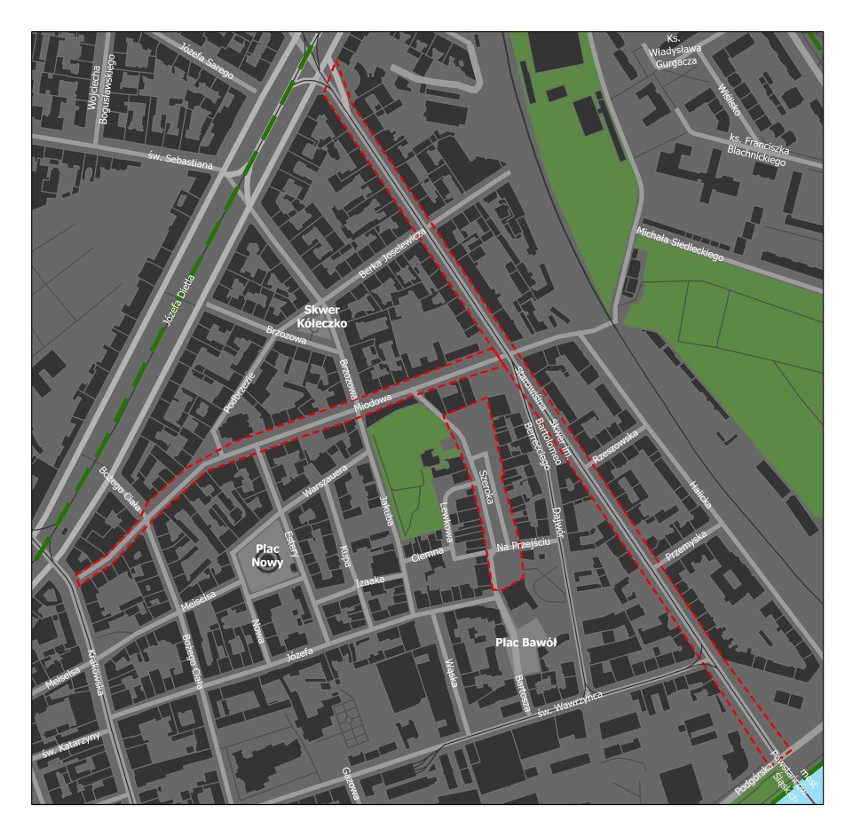 Kraków. Miasto tworzy Klimatyczny Kwartał na Kazimierzu i Grzegórzkach. Mieszkańcy obawiają się ograniczeń w ruchu, dyktatu hoteli i knajp