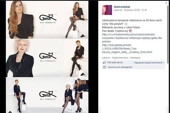 Nowa kampania reklamowa Gatty (fot. screen z Facebook.com)
