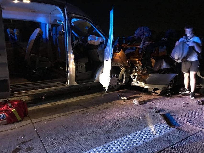 Wypadek pięciu samochodów na autostradzie A4 (ZDJĘCIA)