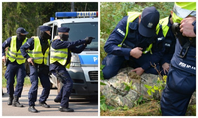 Podlascy policjanci i żołnierze Wojsk Obrony Terytorialnej wspólnie ćwiczyli w pobliżu Suwałk