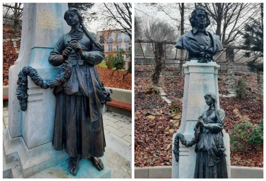 Pomnik Adama Mickiewicza w Krynicy już po renowacji. To...