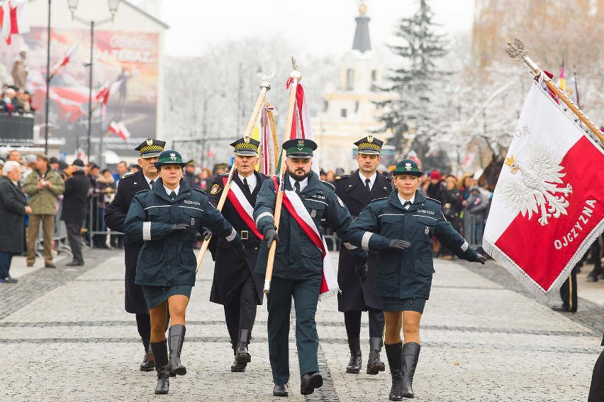 Uroczystości na Rynku Kościuszki w Święto Niepodległości