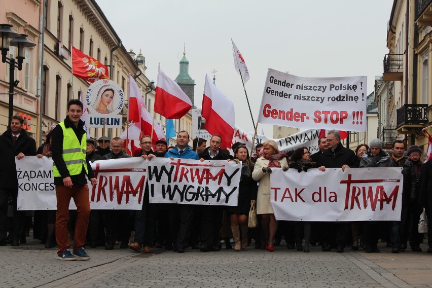 Lubelski marsz w obronie TV Trwam i wolnych mediów