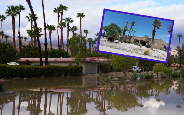 Dziś Palm Springs wygląda jak bagnisko. Przed ulewą ten pustynny kurort wyglądał jak z folderów (małe foto)