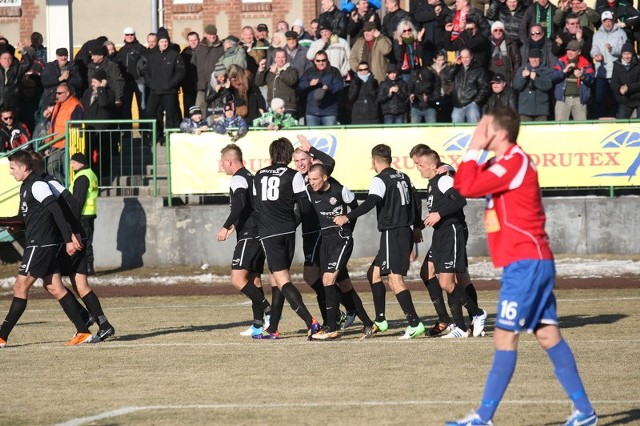 Drutex-Bytovia Bytów - Zagłębie Sosnowiec 0-0. Zdjęcie archiwalne.