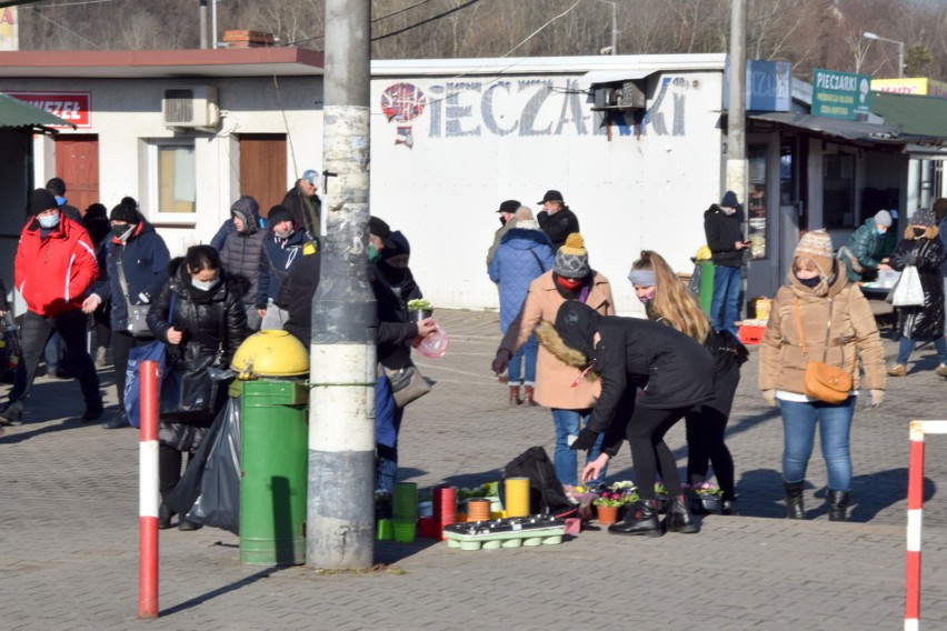 Giełda w Sandomierzu. Mnóstwo klientów i sprzedających. Pogoda zachęciła do zakupów ZDJĘCIA