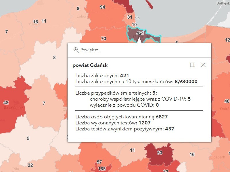 Koronawirus na Pomorzu 23.03.2021. 871 nowych przypadków zachorowania na Covid-19 w regionie. Zmarło aż 27 osób! Dane z każdego powiatu