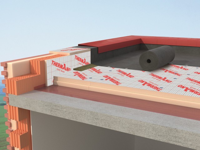 Pianki typu PIR marki THERMANO firmy Balex Metal do izolacji dachu płaskiego.