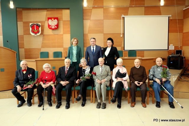 Uroczystości Diamentowych Godów miały miejsce w Urzędzie Miasta i Gminy w Staszowie.