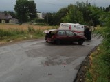 Wypadek w Morawicy - zderzenie dwóch fordów [ZDJĘCIA INTERNAUTY]
