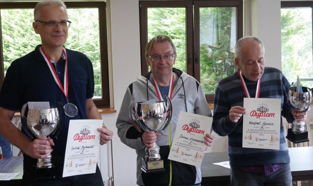 Zwycięzcy mistrzostw Polski seniorów (od lewej): Andrzej Bętkowski, Dariusz Klimaszewski i Manfred Mannke.