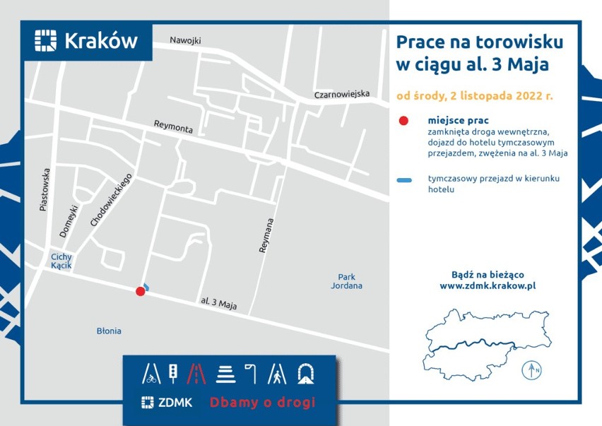 Kraków. Zmiany w komunikacji z powodu naprawy torowiska i zamknięcia ulic