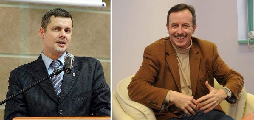 Piotr Kęsik, radny SLD (z lewej) kontra Tomasz Grodzki z PO