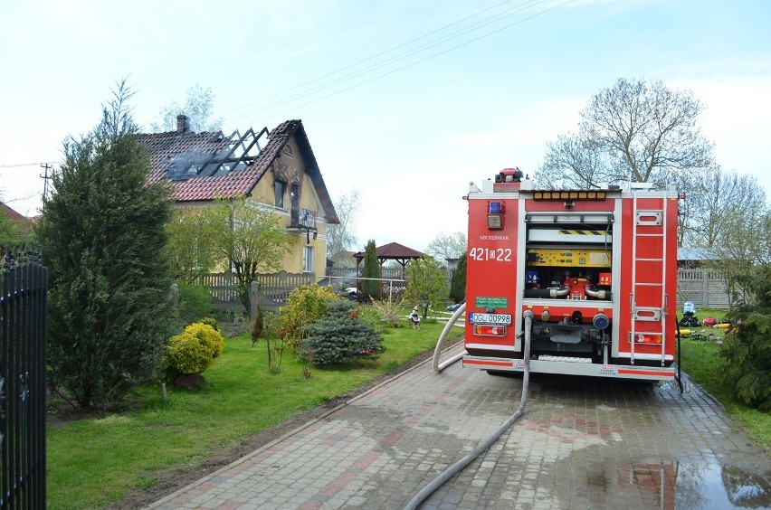 Pożar domu w Kluczach