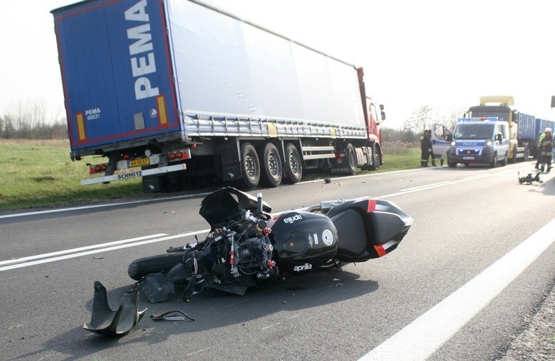 Wypadek motocykla w Jeziórku...