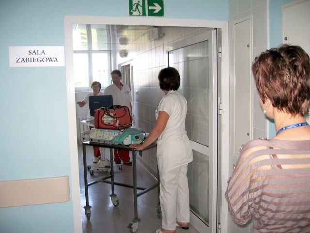 Podczas ewakuacji chorych i personelu Oddziału Ginekologicznego