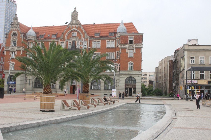 Palmy i leżaczki nad sztuczną Rawą przyciągają na Rynek w...