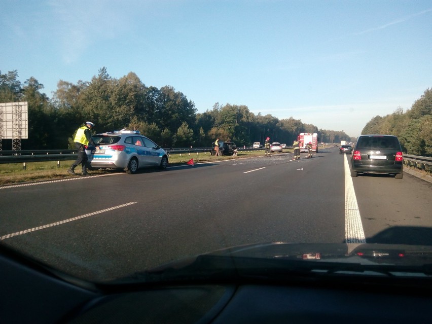 Wypadek na A4 w Mysłowicach. Zderzyły się 3 samochody. Ogromne utrudnienia