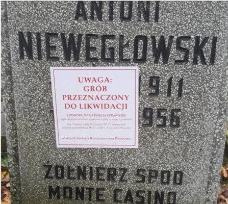 Nagrobek wachmistrza Antoniego Niewęgłowskiego, uczestnika...