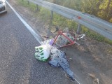 Tragedia na krajowej trasie numer 79 w Sroczkowie. Zginął rowerzysta [ZDJĘCIA]