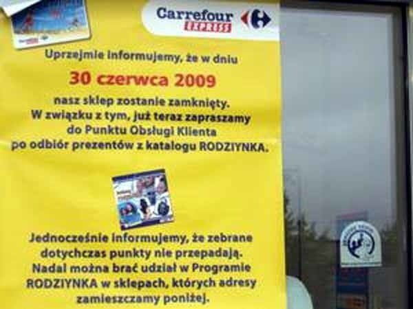Carrefour zostanie zamknięty 30 czerwca.