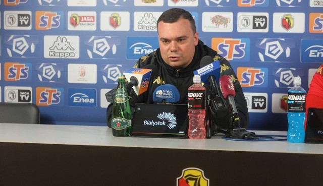 Adrian Siemieniec (Jagiellonia Białystok) przed meczem z Pogonią Szczecin