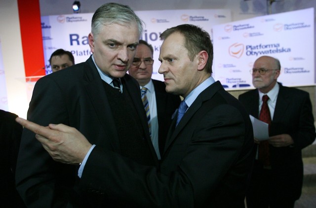 Jarosław Gowin i Donald Tusk, luty 2009 rok.