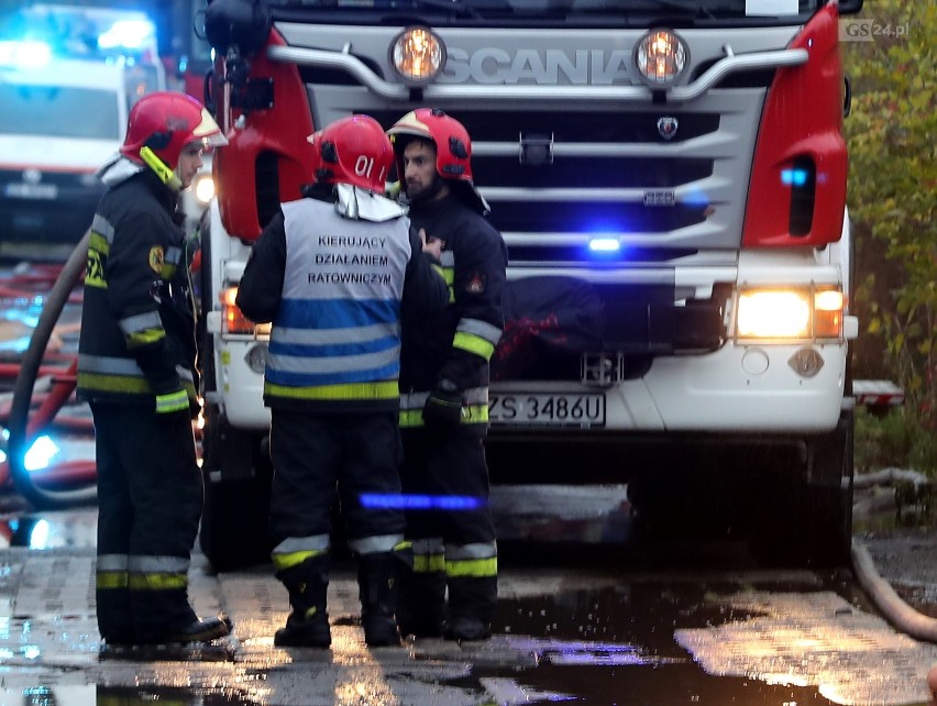Pożar przy ul. Mierzyńskiej w Szczecinie