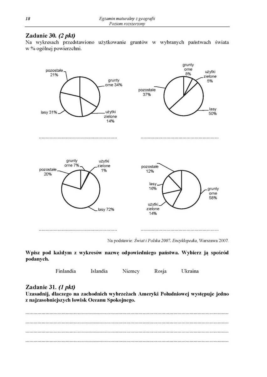 Matura 2014 GEOGRAFIA ARKUSZE CKE, PYTANIA, ODPOWIEDZI