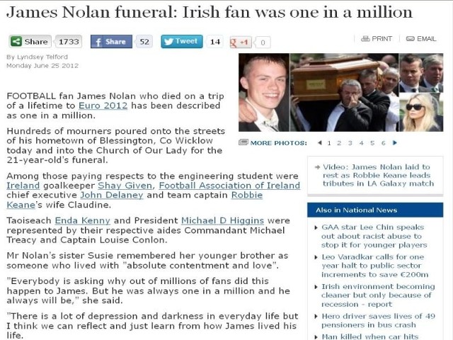 Pogrzeb Jamesa Nolana