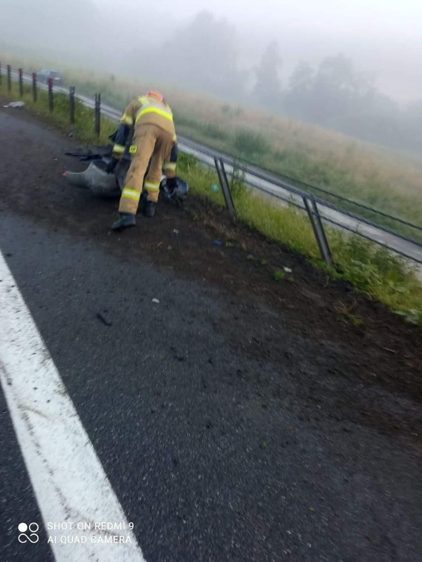 Wypadek na wysokości miejscowości Krzyszkowice