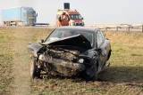 Dachowanie samochodu na wysokości Toru Poznań. W zdarzeniu drogowym brał udział samochód marki Porsche