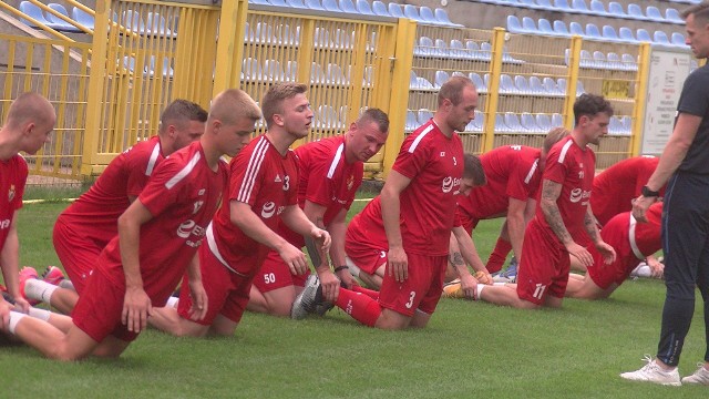 Trening piłkarzy Gryfa Słupsk