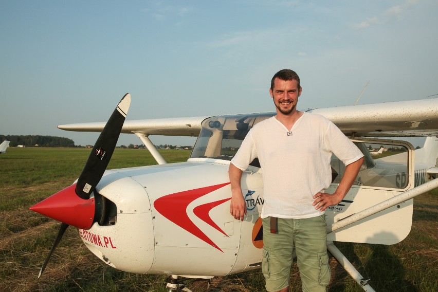 24.06.2016: Michał Wieczorek na lotnisku w Pobiedniku...