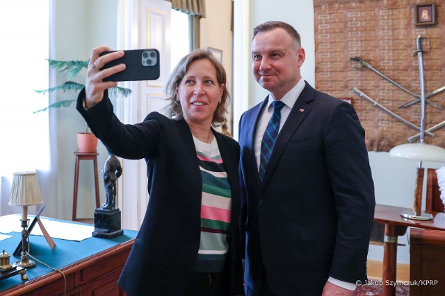 W Belwederze Prezydent Andrzej Duda przyjął Prezes serwisu internetowego YouTube Susan Wojcicki