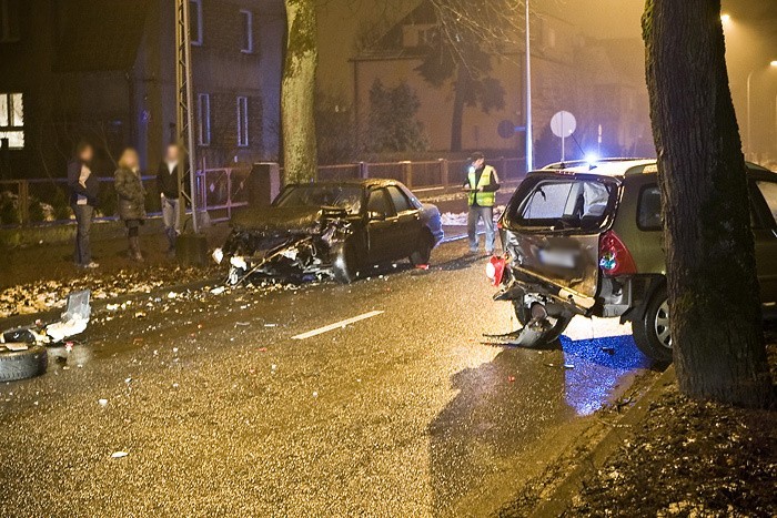 Zderzenie samochodów na Arciszewskiego w Słupsku