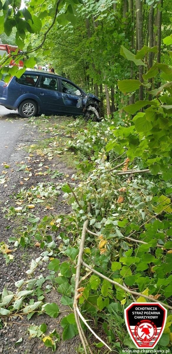 Wypadek na drodze 212 Bytów-Chojnice.