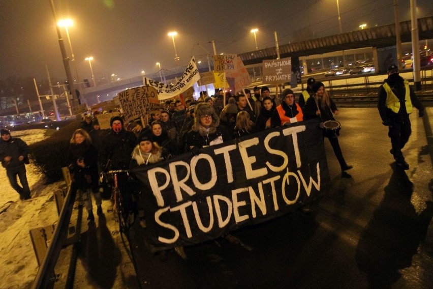 Protest studentów we Wrocławiu, 25.01.2017